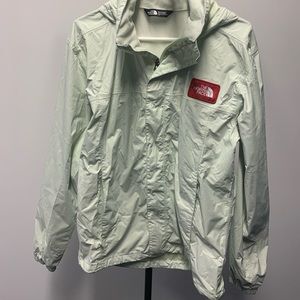 Mint Northface rain jacket